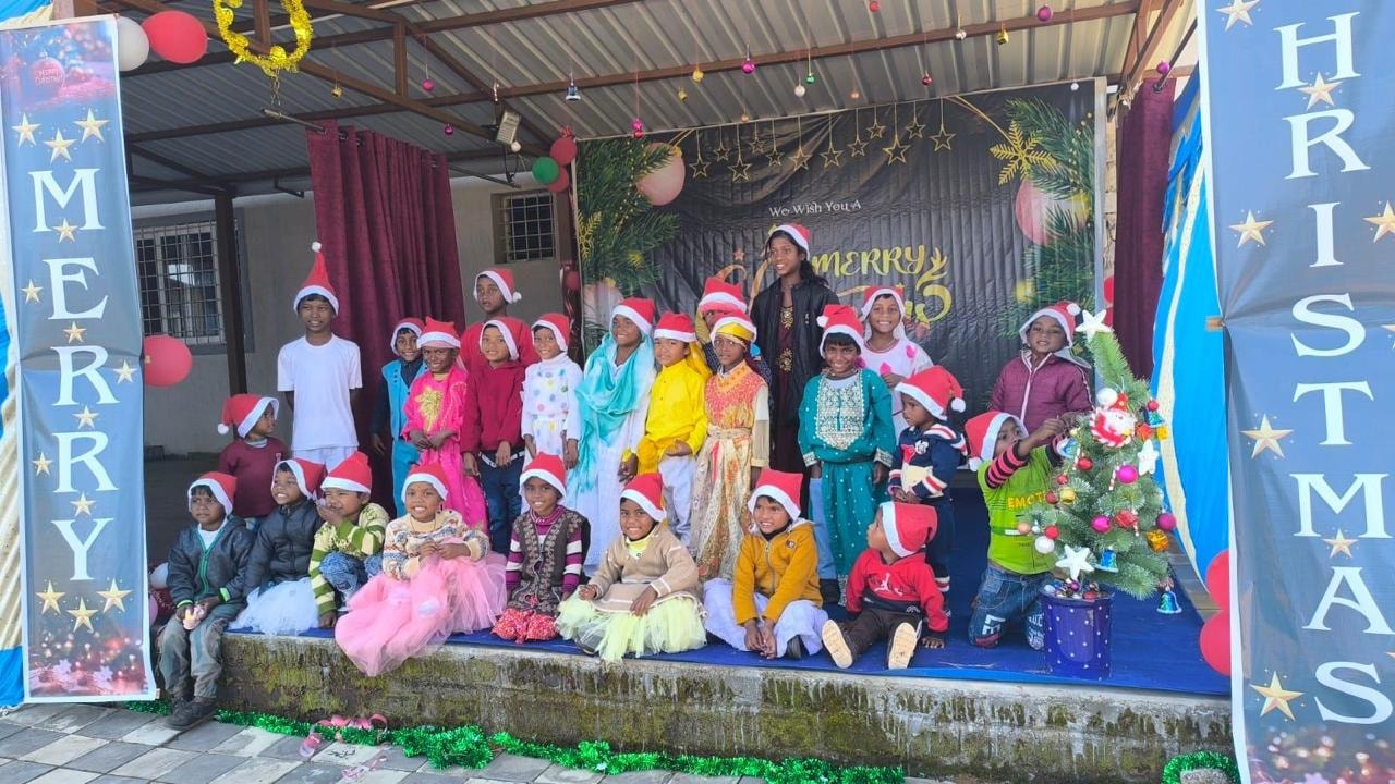 Christmas celebration with children